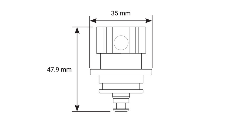 Proflow Fuel Rail Adaptor Fitting, Billet Aluminium, For Ford Falcon Barra, BA, BF, XR6 Turbo, For Audi & VW Diagram Image