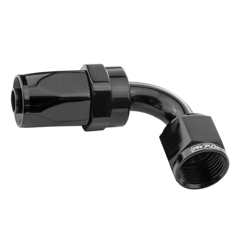 Proflow 90 Degree Hose End -12AN Hose to Female, Black