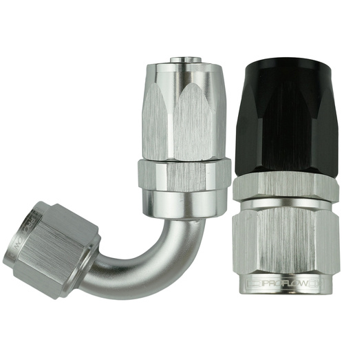 Proflow 150 DEG HOSE END -08 SILVER