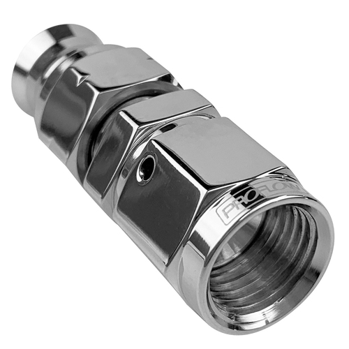 Proflow 3/8in. Tube To Female -06AN Hose End Aluminium Tube Adaptor, Polished