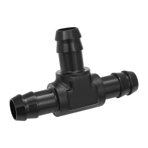 Proflow Barb Tee Fitting Adaptor, 3/16" (5mm) Barb, Black