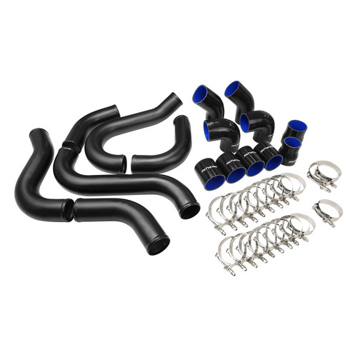 Proflow Intercooler Pipe Kit, For Ford Falcon FG XR6 Turbo, Black Alloy & Silicone 
