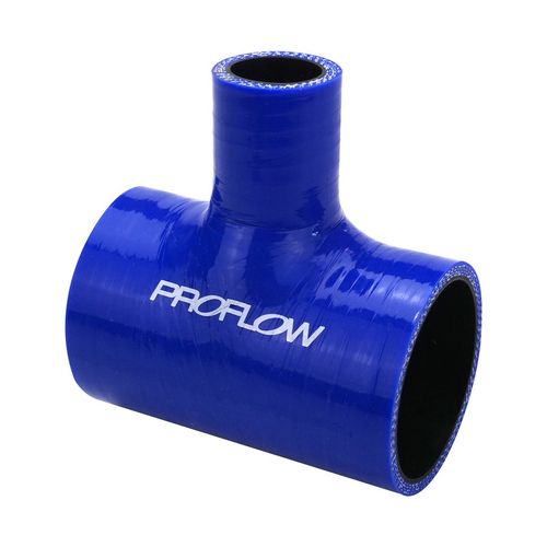 Proflow Hose Tubing, Silicone, T-Hose, 2.00'' x 1.50'' Side Leg, 102x45mm, Blue